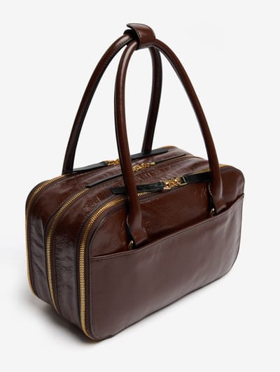 Marni: Leather Small Bauletto shoulder bag