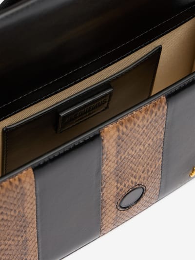 Jacquemus: Le Grand Bambino croco embossed bag