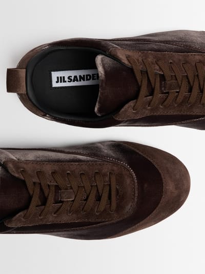 Jil Sander: Etage Viskose Samt Sneakers