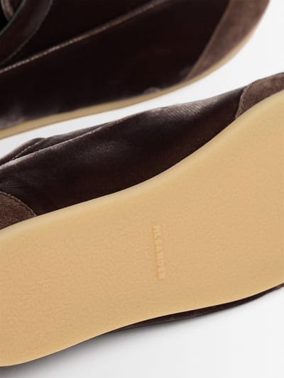 Jil Sander: Etage Viskose Samt Sneakers