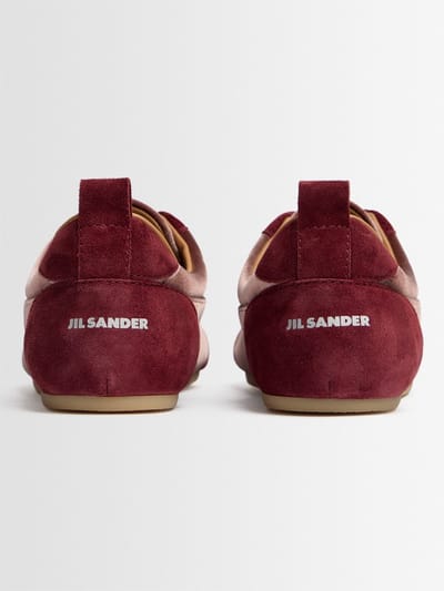 Jil Sander: Etage Cupro Velvet Sneakers