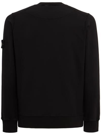 Stone Island: 带背襟的棉质圆领卫衣