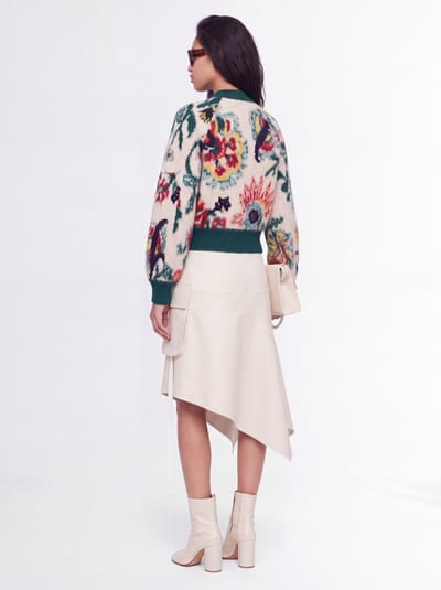 Sacai: Floral Jacquard Knit Blouson