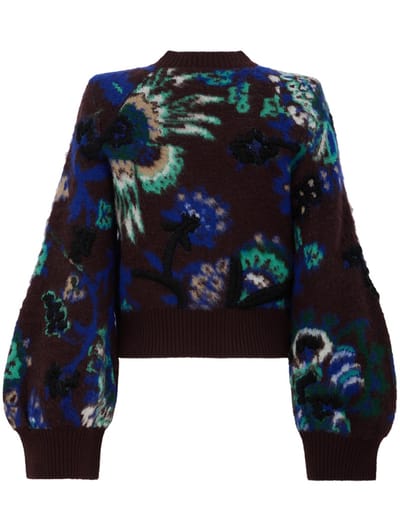 Sacai: Floral Jacquard Knit Blouson