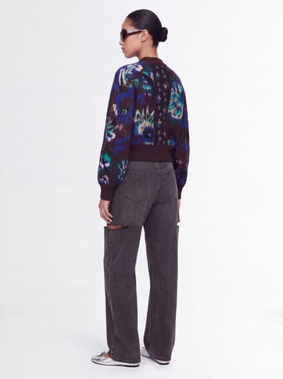 Sacai: Floral Jacquard Knit Blouson