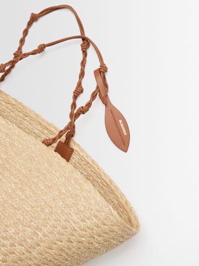 Jil Sander: Große Tangle Viskose Bucket Tasche