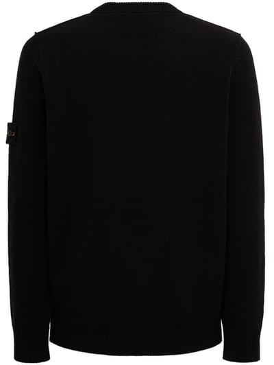 Stone Island: logo 棉质圆领毛衣
