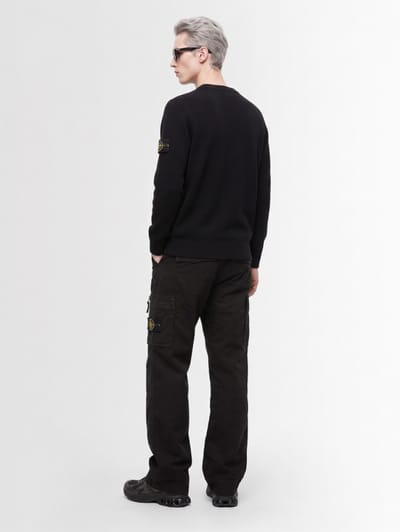 Stone Island: logo 棉质圆领毛衣