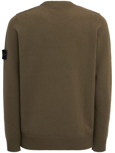 Stone Island: Logo 棉质圆领毛衣