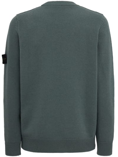 Stone Island: Logo棉质圆领毛衣