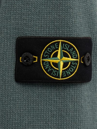 Stone Island: Logo棉质圆领毛衣