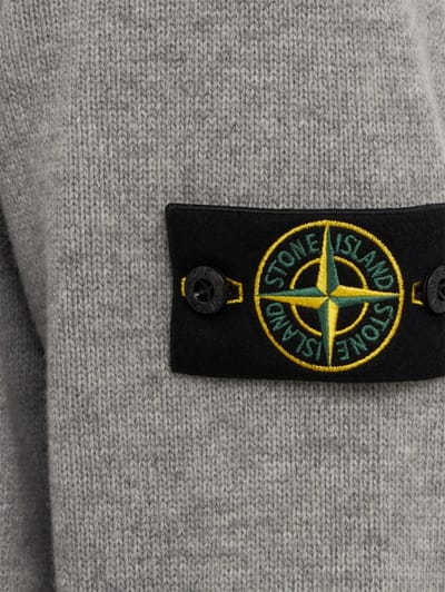 Stone Island: Logo 棉质圆领毛衣