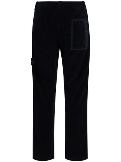 Stone Island: Logo cotton slim pants