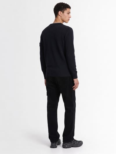 Stone Island: Logo cotton slim pants