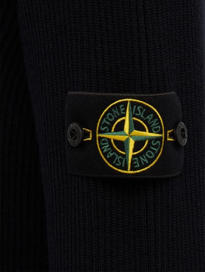 Stone Island: Logo cotton turtleneck sweater