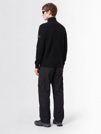 Stone Island: Logo cotton turtle neck sweater