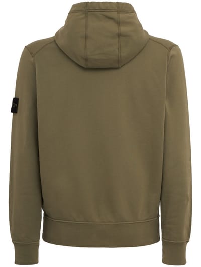 Stone Island: 棉质拉链帽衫