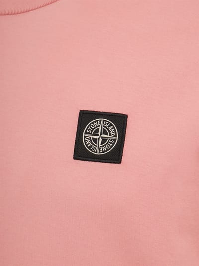 Stone Island: 标志补丁棉质T恤