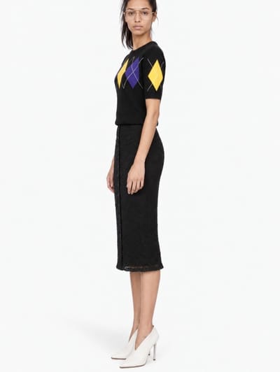 MSGM: Maglione a maniche corte a rombi
