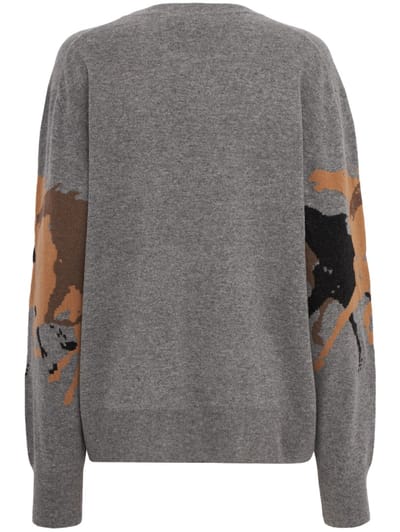 Stella McCartney: Maglione cavalli in corsa in lana vergine