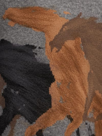 Stella McCartney: Maglione cavalli in corsa in lana vergine