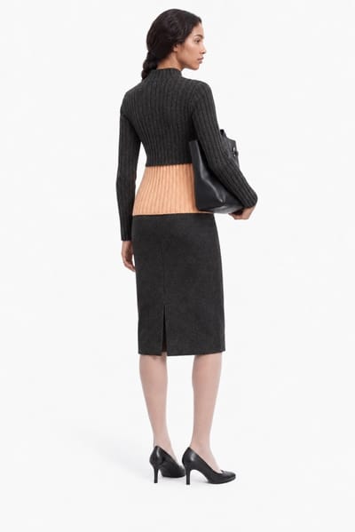 Jil Sander: Maglione in lana a doppio strato