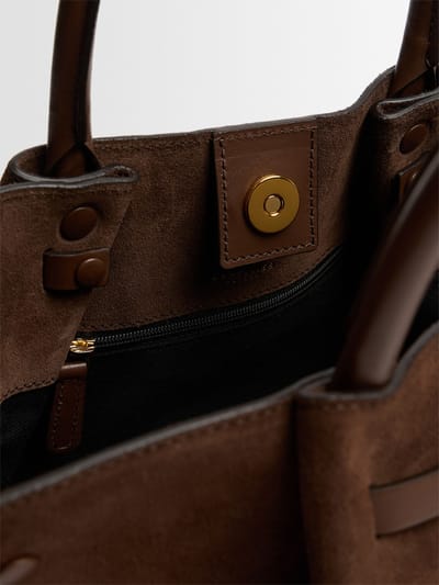 DeMellier: 纽约中号绒面手提包