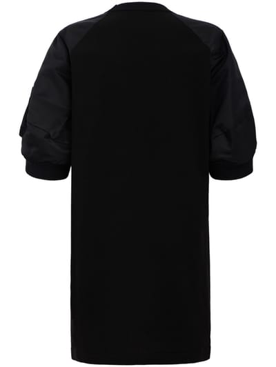 Sacai: Nylon Twill x Cotton Jersey Dress