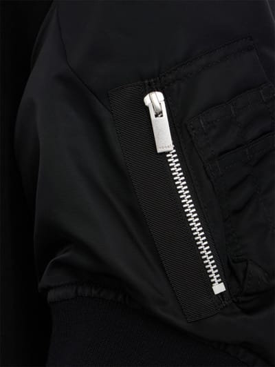 Sacai: Nylon Twill x Cotton Jersey Dress