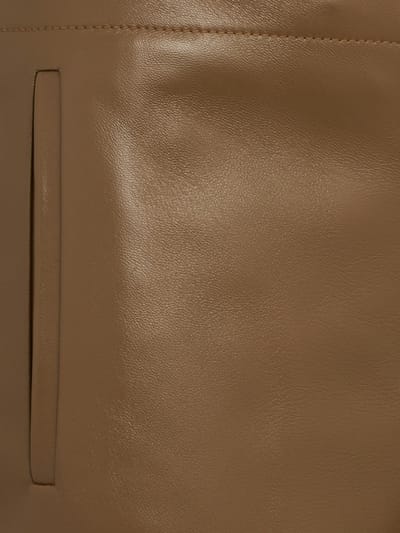 Khaite: Mita lambskin pleated trousers
