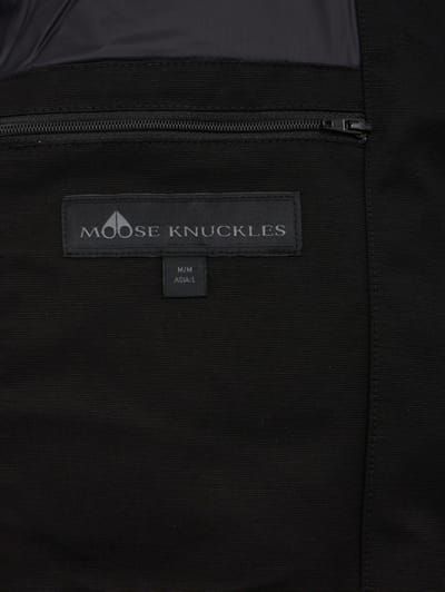Moose Knuckles: Three-quarter cotton down jacket with shearling