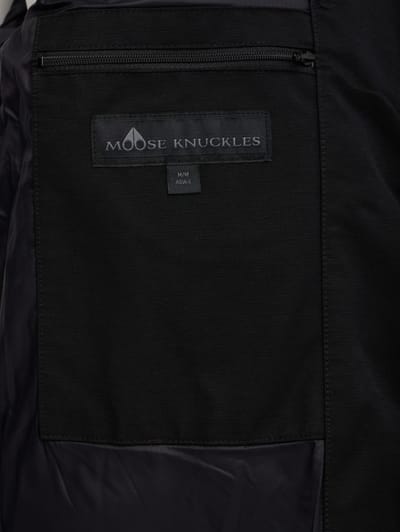 Moose Knuckles: Three-quarter cotton and shearling down jacket