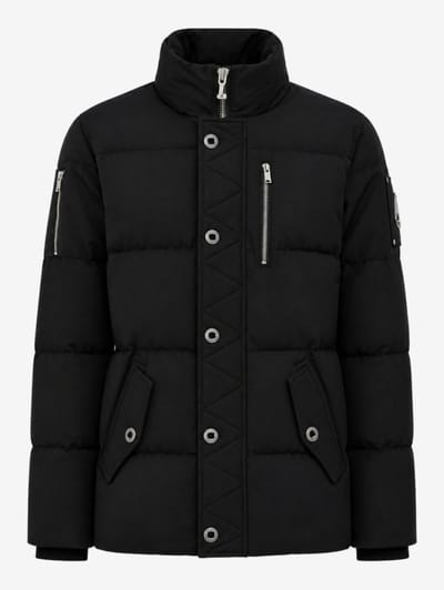 Moose Knuckles: Three-quarter cotton and shearling down jacket