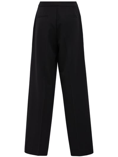 CRUNA: Pantalons à jambes larges plissés coupe ajustée