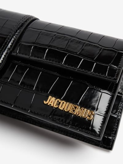 Jacquemus: La Pochette Bambino patent croco bag