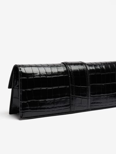 Jacquemus: La Pochette Bambino patent croco bag