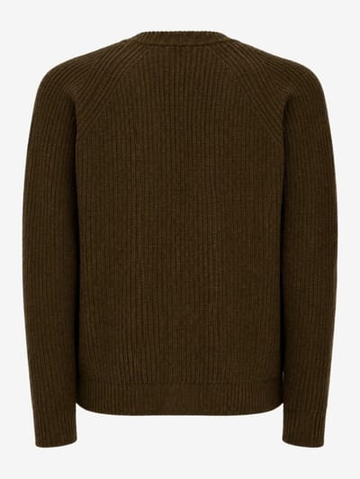CRUNA: Fit regular Cuello en V de manga larga Butto