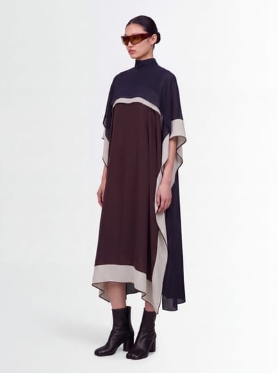 Sacai: Satin x Chiffon Dress