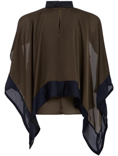 Sacai: Satin x Chiffon Pullover
