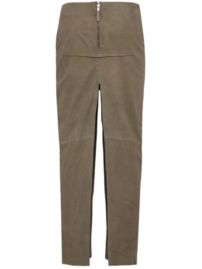 Rick Owens: Sliced leather skirt