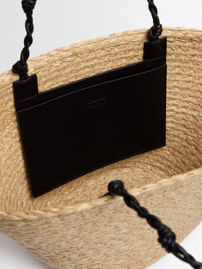 Jil Sander: Kleine Tangle Viskose Bucket Tote