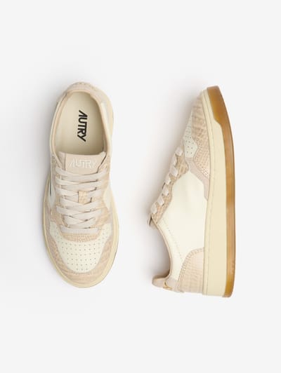 Autry: Baskets Medalist Low en cuir de vache