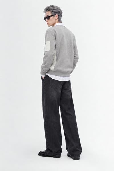 Sacai: Cotton sweatshirt with nylon panels