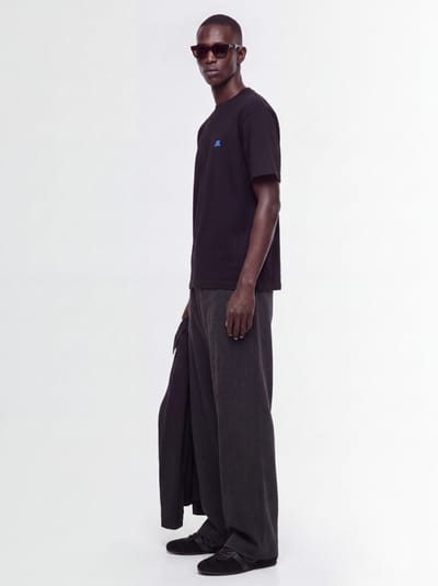 Jil Sander: T-shirt en coton à logo Jil