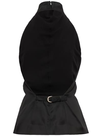Khaite: Rone draped halter neck top