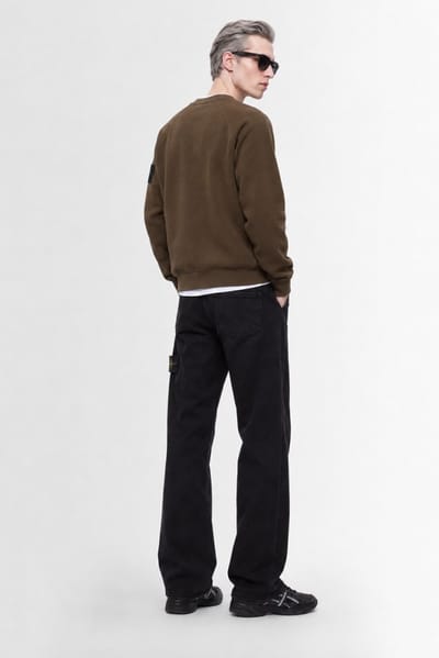 OUTHERE: Woodveil cotton blend crewneck sweater