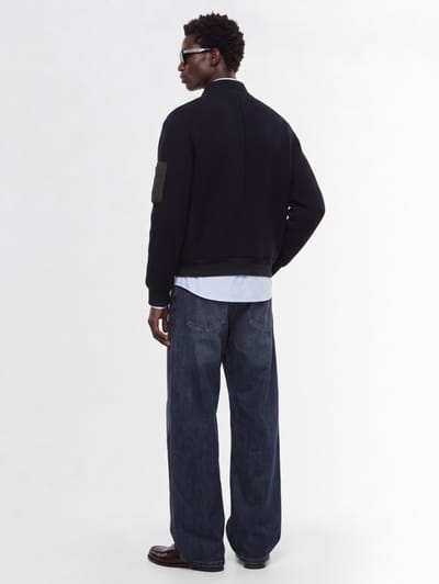 Sacai: Wool Knit Blouson