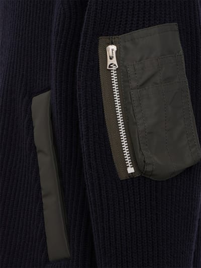 Sacai: Wool Knit Blouson