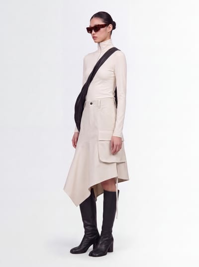 Sacai: Wool Melton Skirt