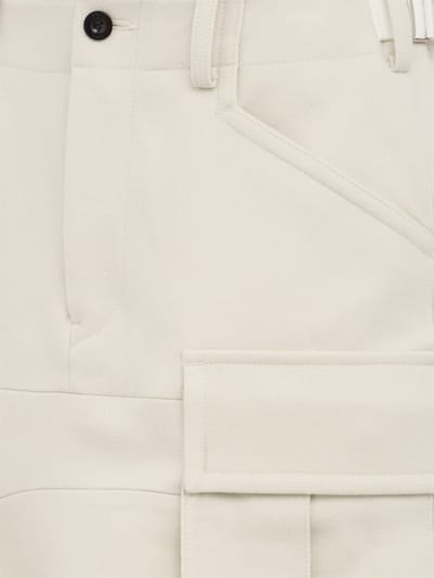 Sacai: Wool Melton Skirt
